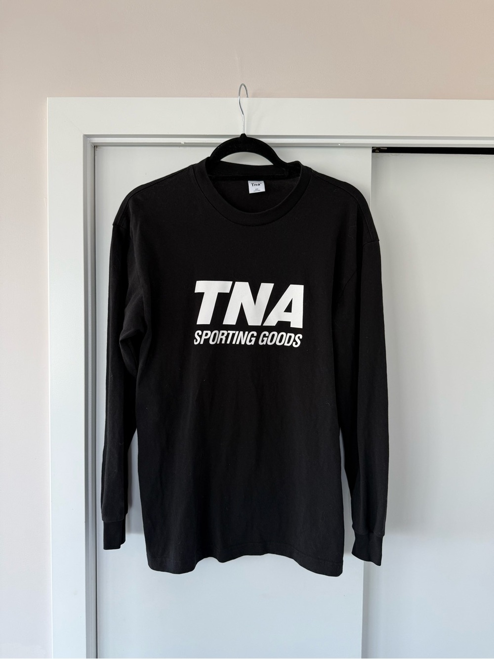 TNA Black Long-Sleeve Logo Tee